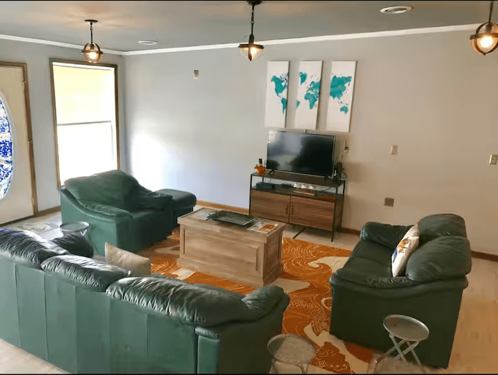 Living Room, Furniture has changed since this picture